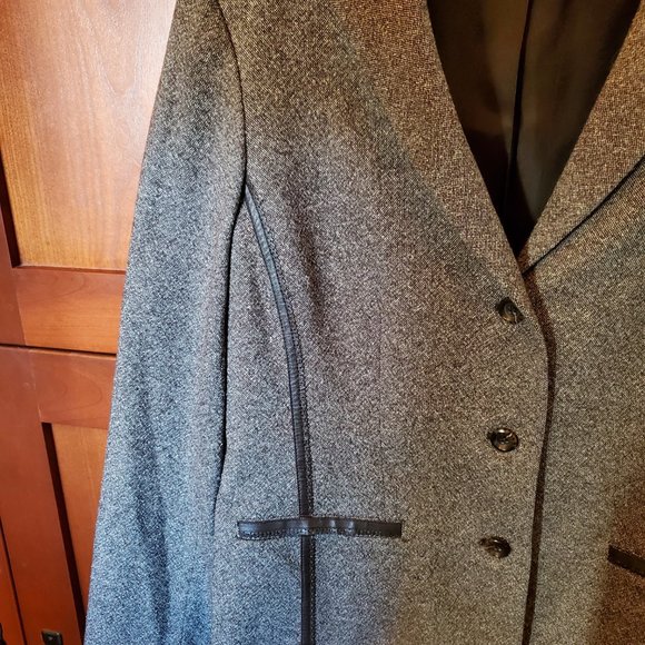 Nine West Tweed Ribbed Jacket w Detachable Collar 16 - Picture 8 of 8